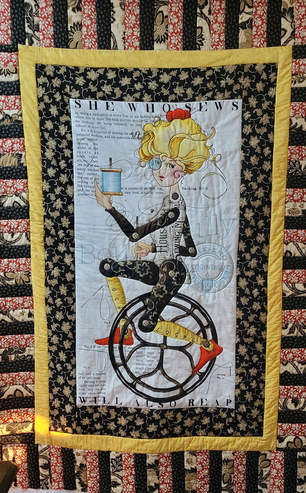 Thumbnail: She Who Sews Throw Quilt