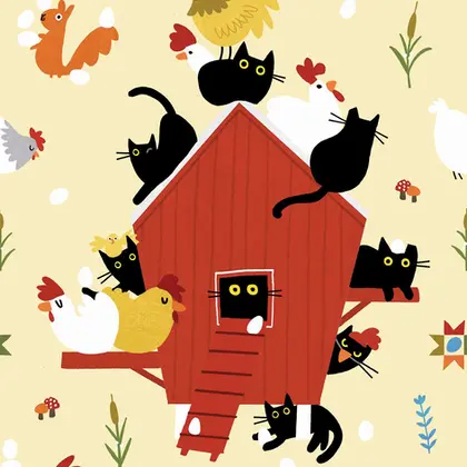 Bok Bok Meow By Leezaworks Panel For Dear Stella