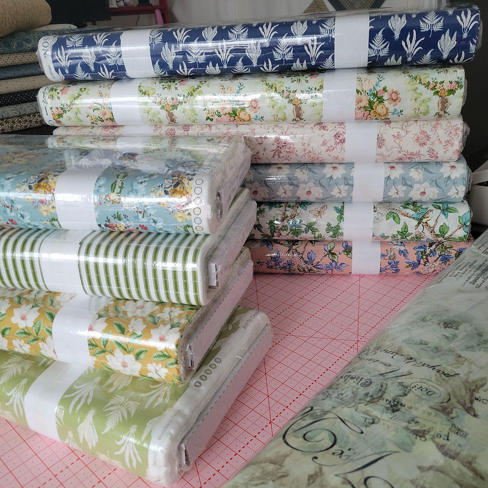 Thumbnail: Country Romance Grandiflora Gold  By Sanderson For FreeSpirit Fabrics  