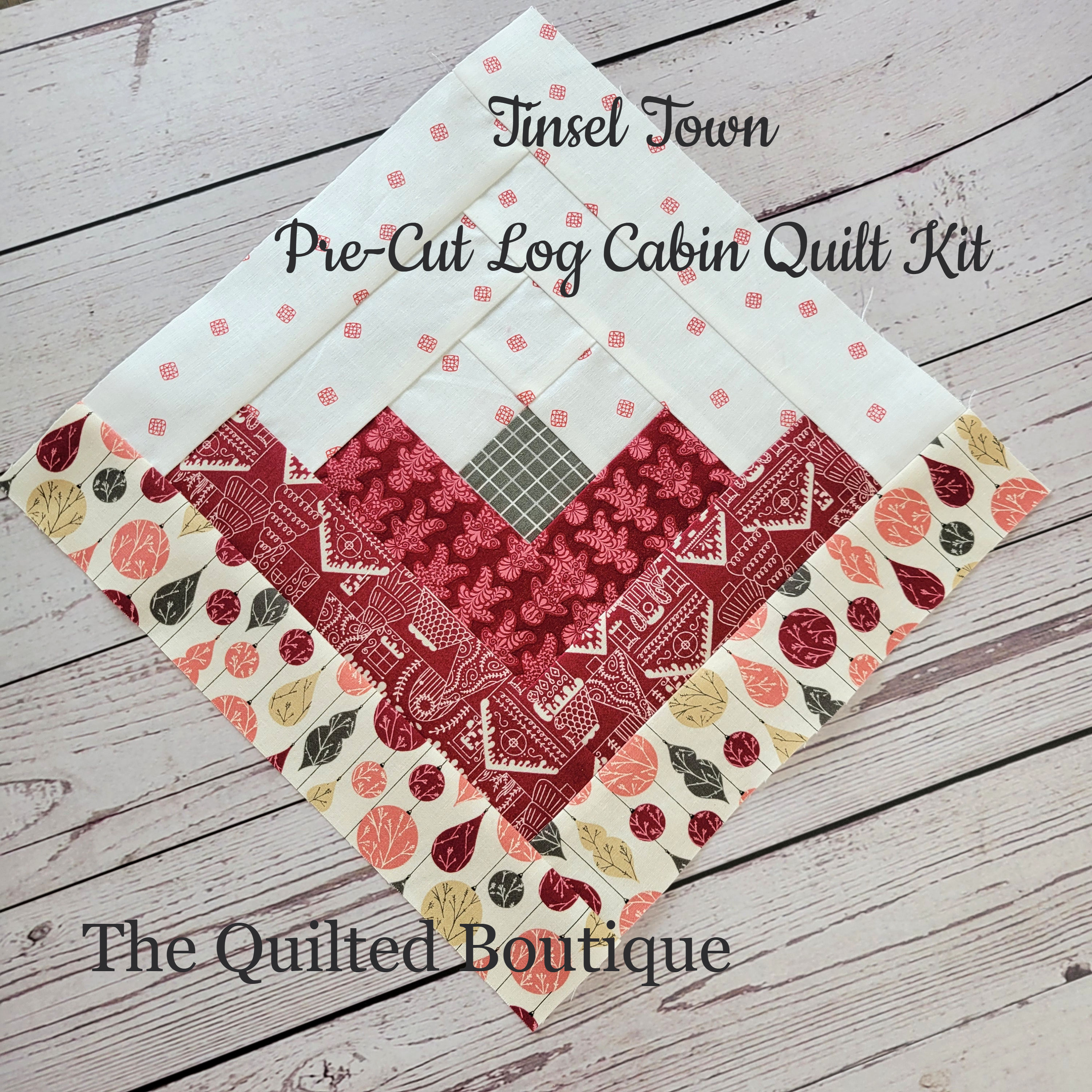 The Quilted Boutique's Tinsle Town A Pre-Cut Log Cabin Quilt Kit