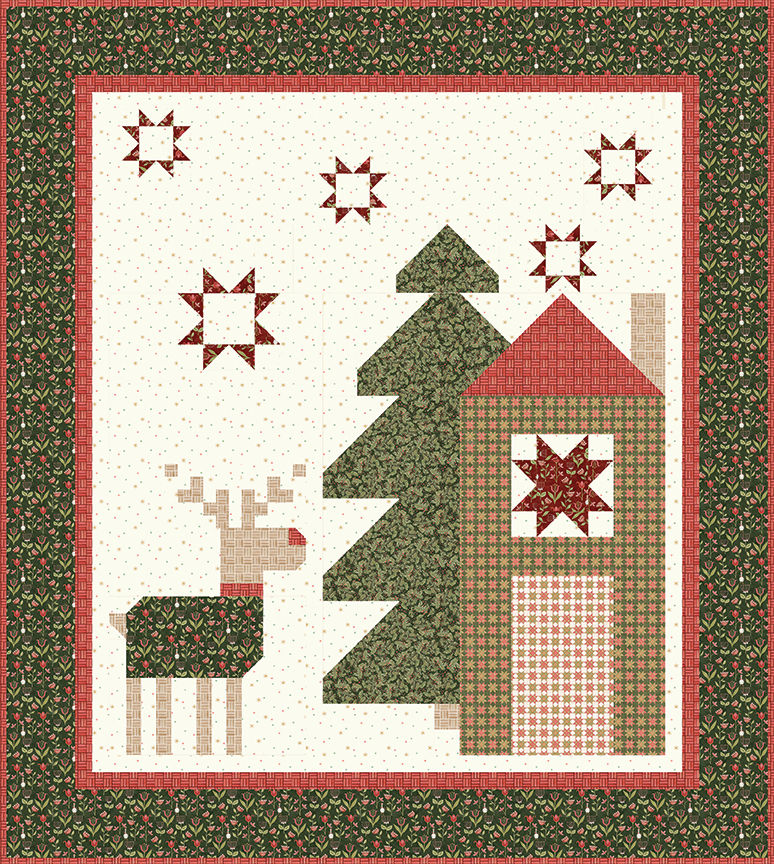 At The Ready Quilt Kit Featuring Waddles Christmas By Teresa Kogut