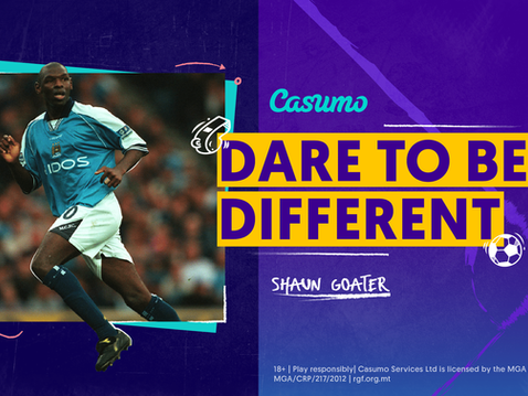 Shaun Goater Talks to Casumo for the series "Dare To Be Different"