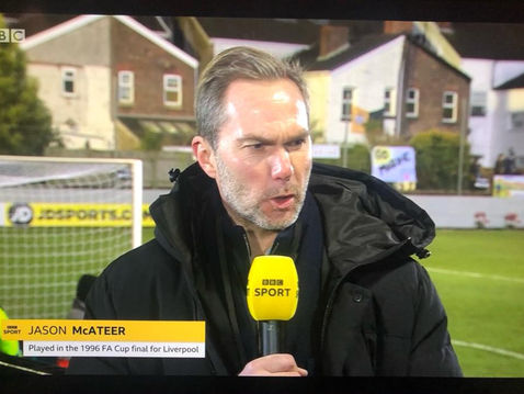 Jason McAteer for BBC's coverage of Marine vs Tottenham