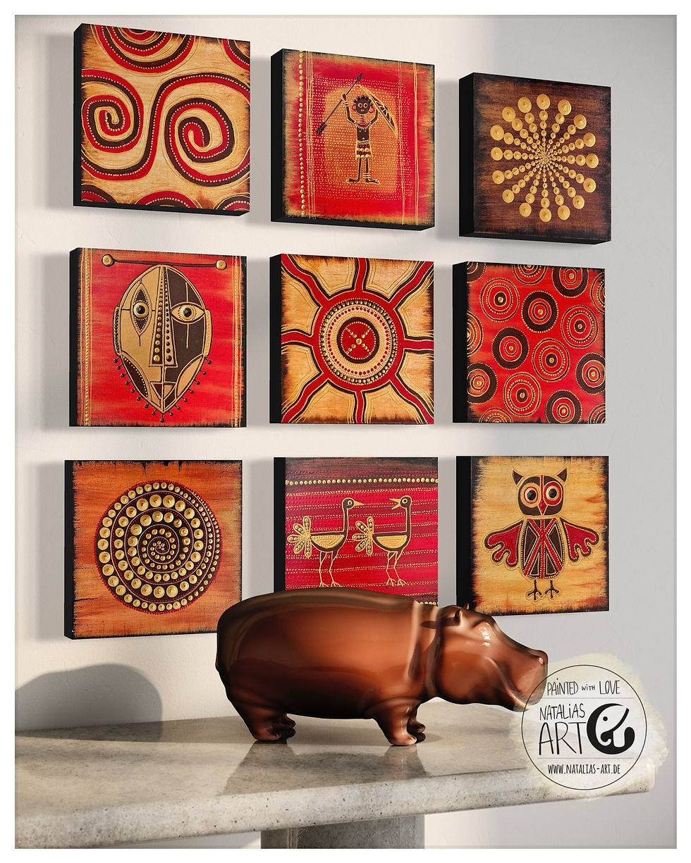 Originalkunstwerke african art serie  bei Natalia Schäfer Korsch Verlag Kunstkalender