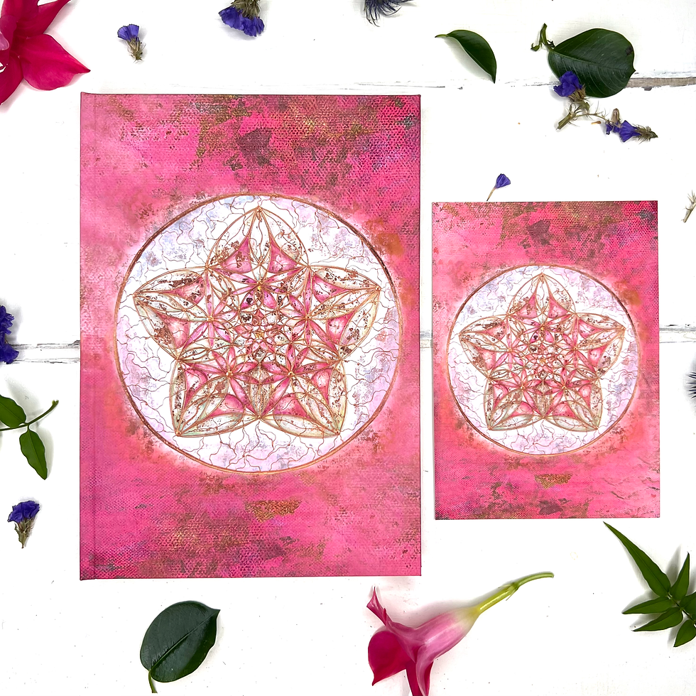 Thumbnail: notebook, Notizbuch a5, Kunstprodukte von Natalia Schäfer, Venus, Venus frequency, Geschenk, soft touch, yoga, mandala, medit