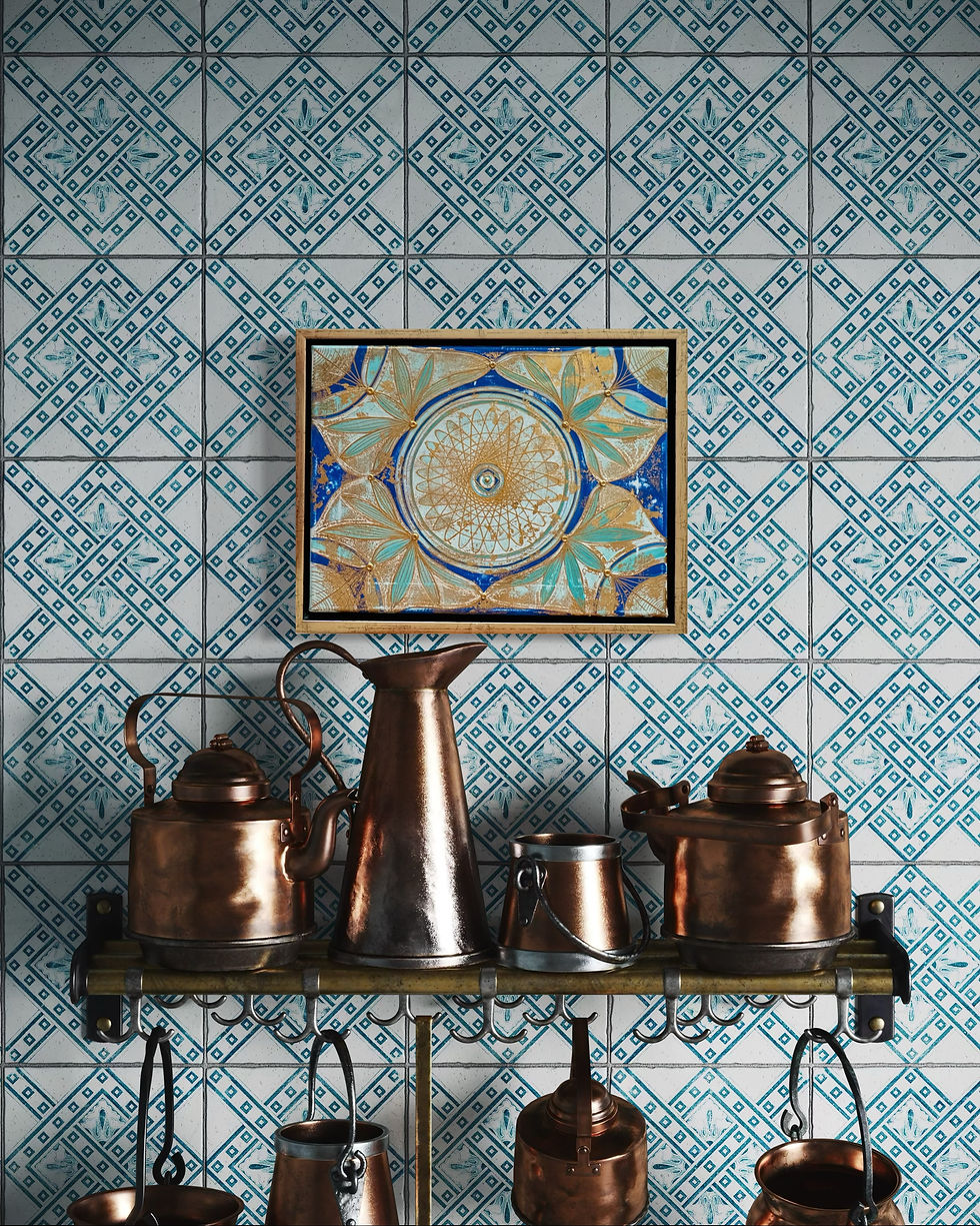 Miniaturbild: arabesque auftragsarbeiten kunst, african artwork, fliesen, tiles, mindfulness, kunstwerke,kalender 2025