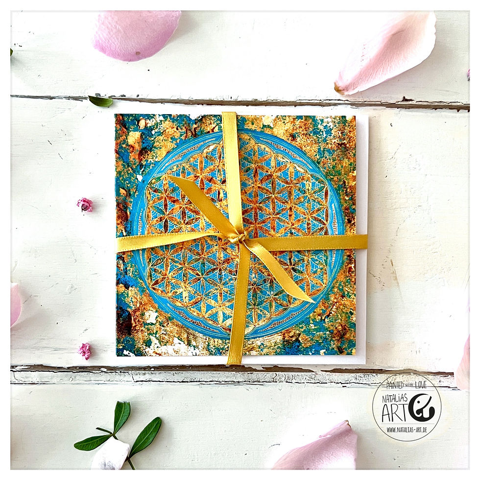 Thumbnail: Turquoise dreams - Mindfulness Greeting card Set - 2022 selection