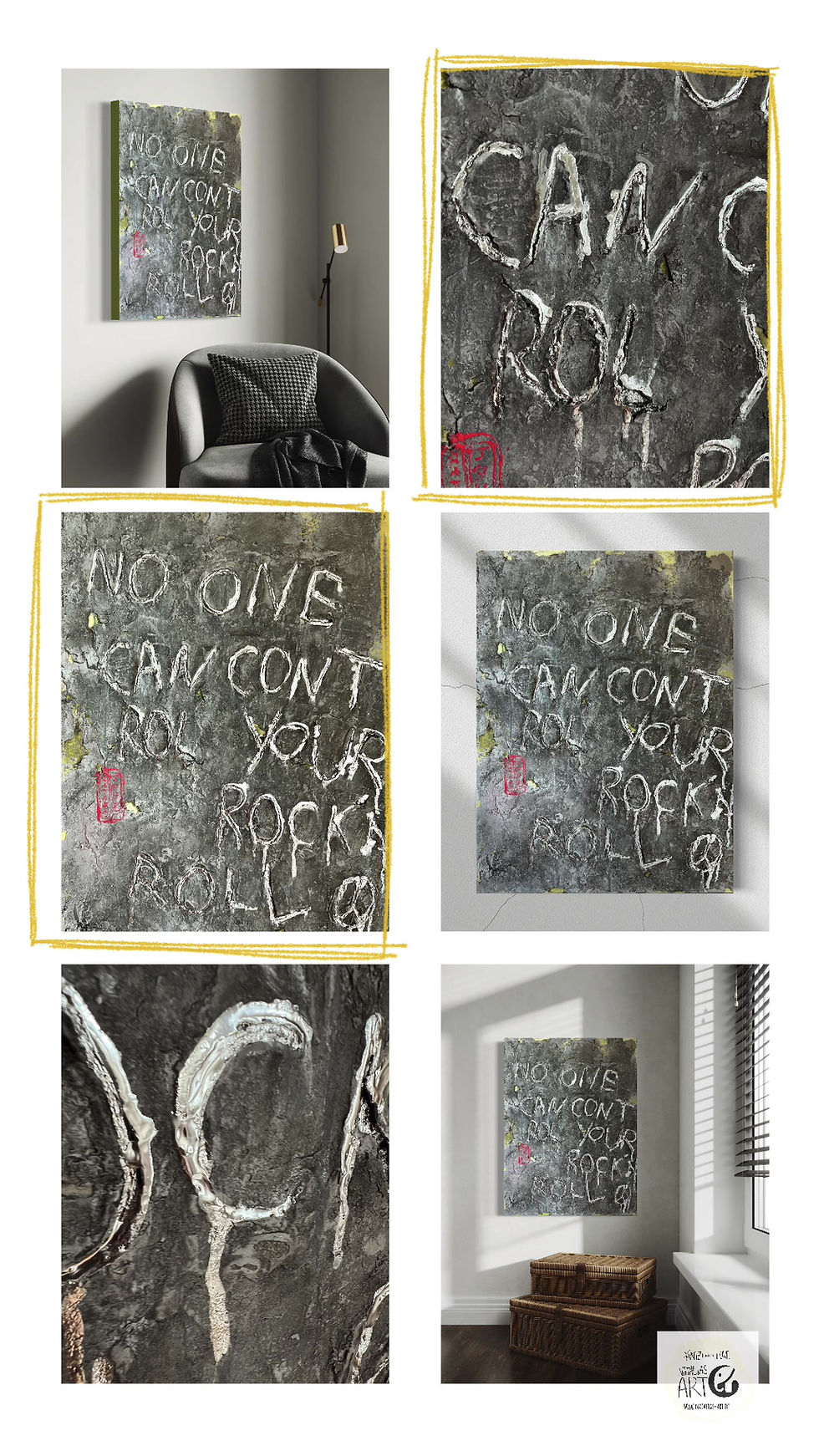 Miniaturbild: Thoughts #VI - NO ONE CAN CONTROL YOUR ROCK'N'ROLLKunst von Natalia Schäfer