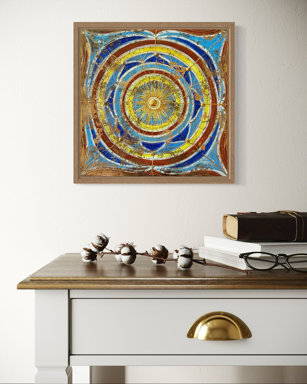 Miniaturbild: arabesque auftragsarbeiten kunst, african artwork, fliesen, tiles, mindfulness, kunstwerke,kalender 2025