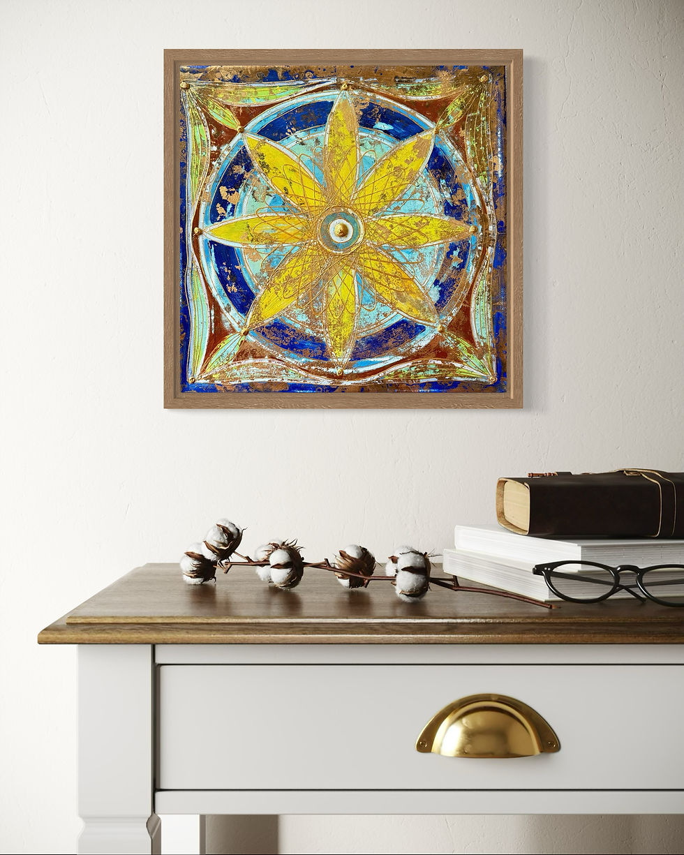 Thumbnail: arabesque auftragsarbeiten kunst, african artwork, fliesen, tiles, mindfulness, kunstwerke,kalender 2025