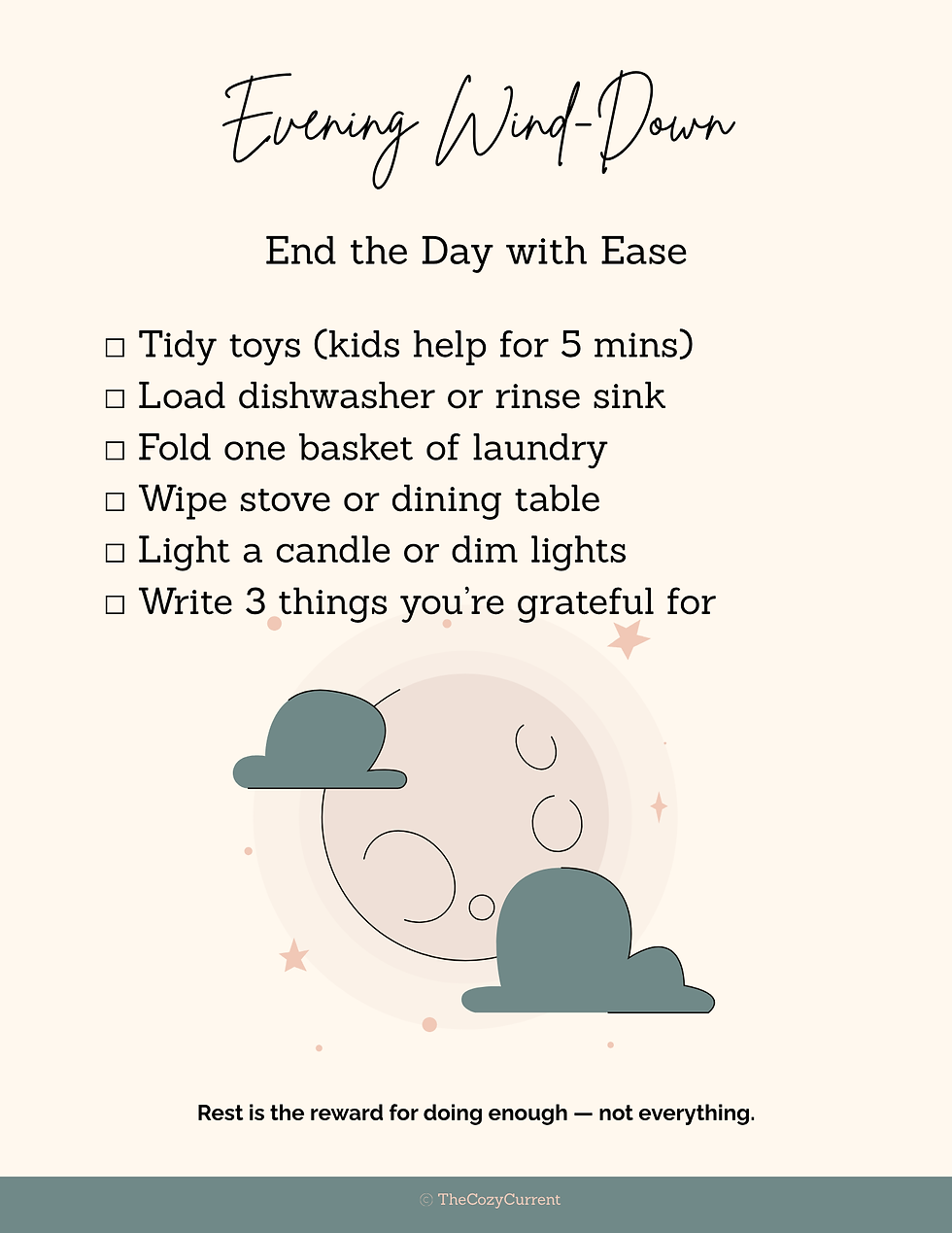 Thumbnail: Calm Apartment Reset — Printable Routine & Checklist Bundle