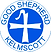 Good Shepherd Logo - a white cross in a blue circle