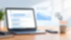 Is search dying or just the click? Laptop displaying AI-powered search results alongside declining website click-through rates, falling traffic charts, and a cursor icon illustrating the shift from traditional search to AI-generated answers.