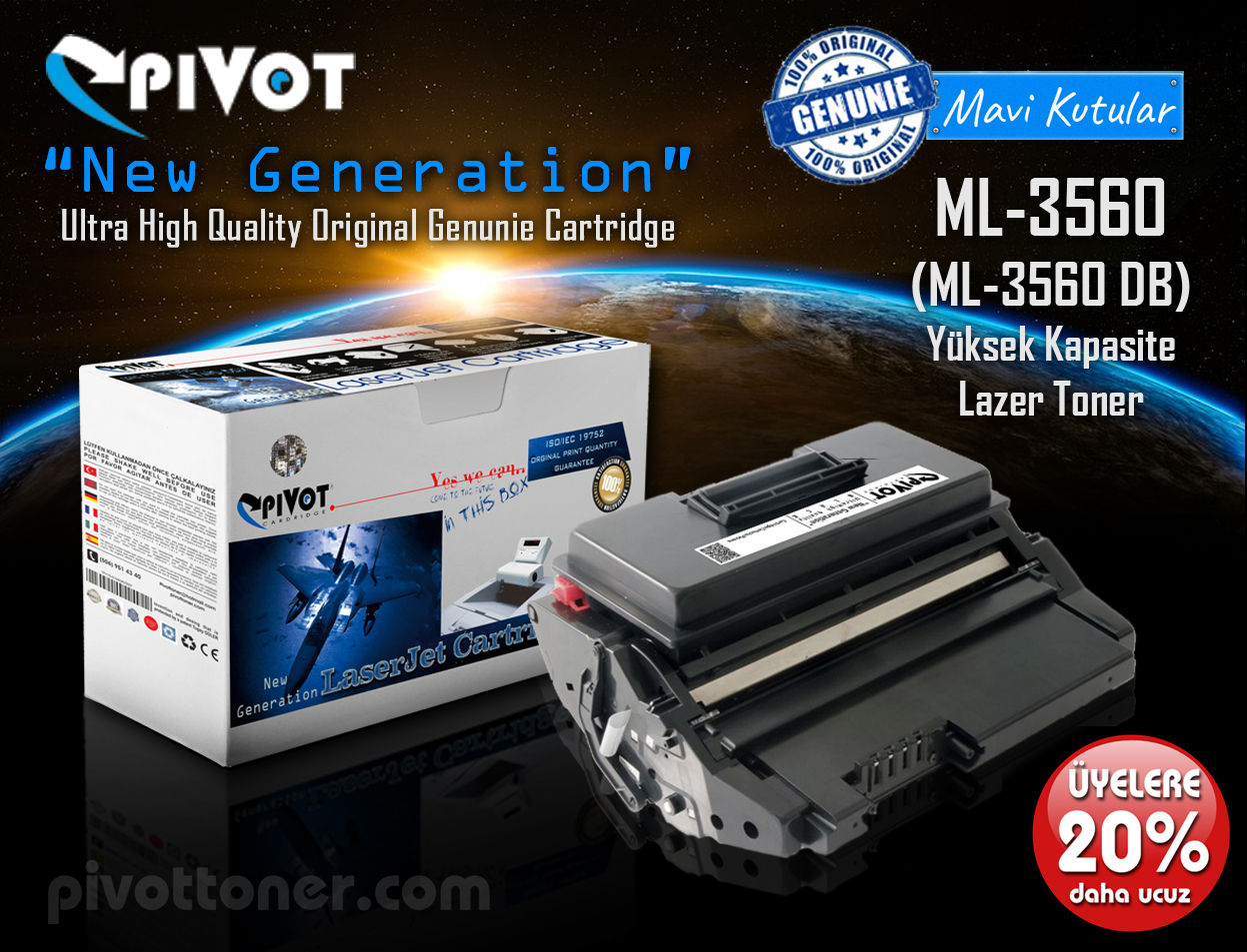 SAMSUNG ML3560 DB "EKSTRA Yüksek Kapasite" Lazer Toner için