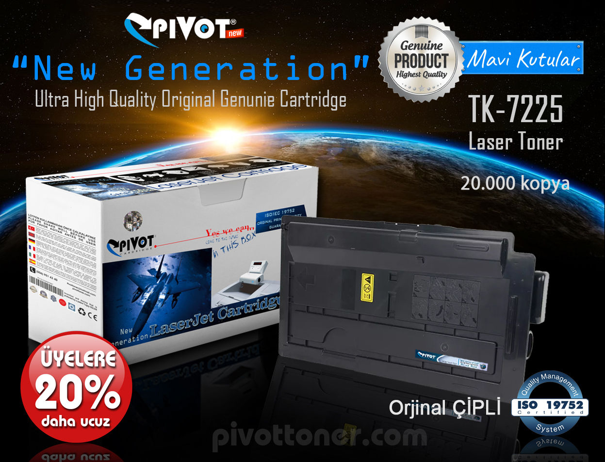 KYOCERA TK7225 Lazer Toner Kartuş için