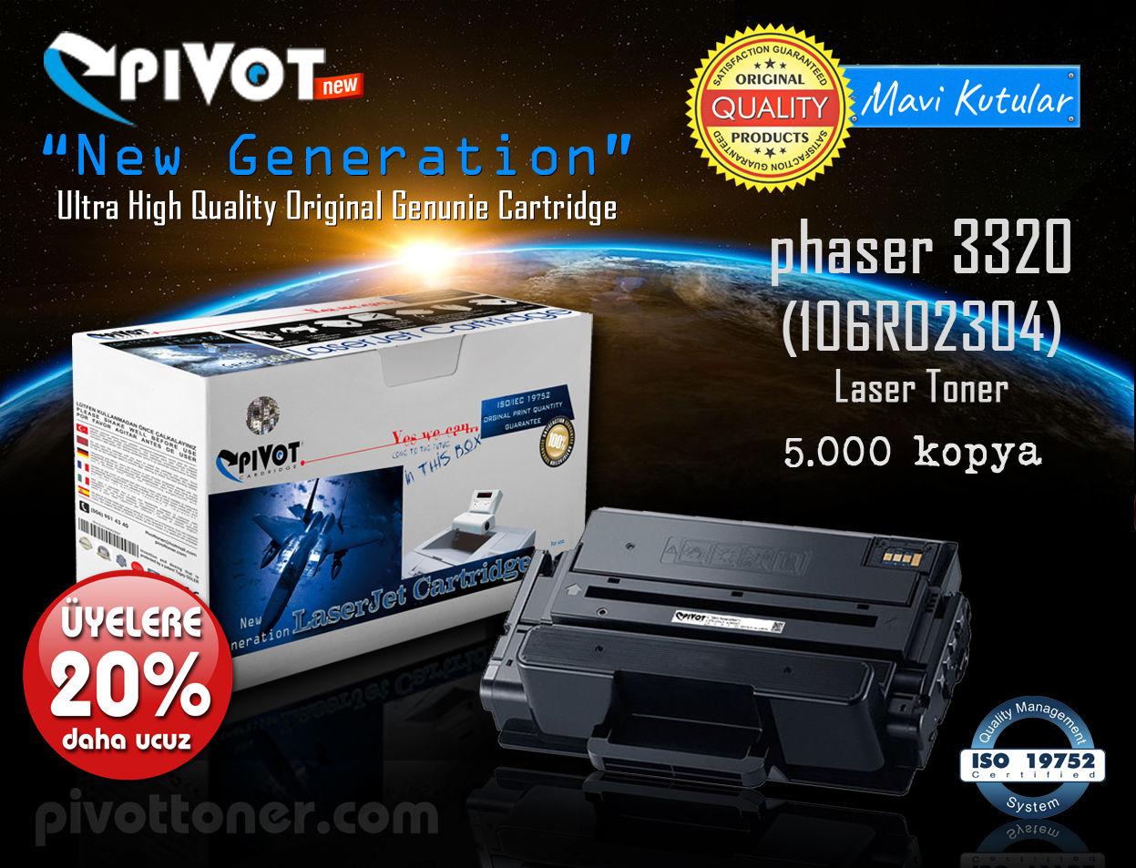 XEROX phaser 3320 (106R02304) Lazer Toner için