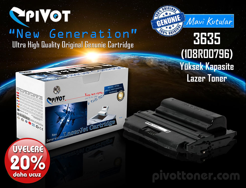 XEROX 3635 (108R00796) "Yüksek Kapasite" Lazer Toner için
