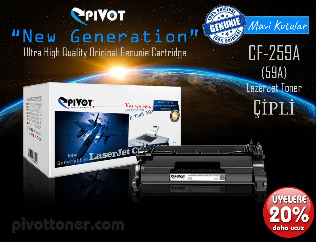 HP CF259A (59A) "Çipli" Lazer Toner Kartuş için