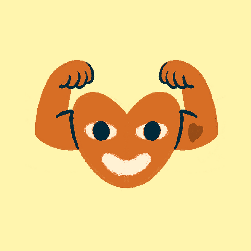 Illustration coeur montrant ses muscles