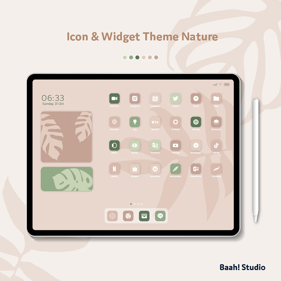 ภาพขนาดย่อ: Icons and Widget Nature Theme