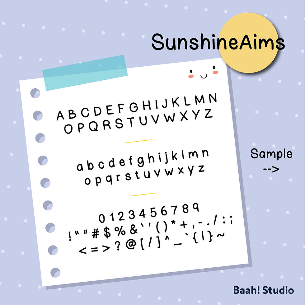 ภาพขนาดย่อ: SunshineAims Handwritten Font