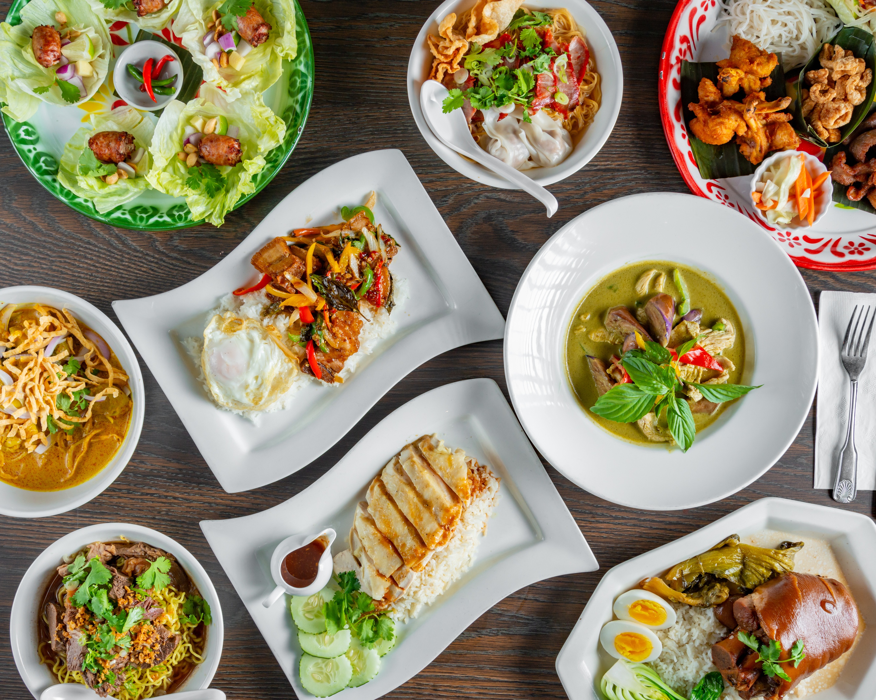 Arranged Food and Objects