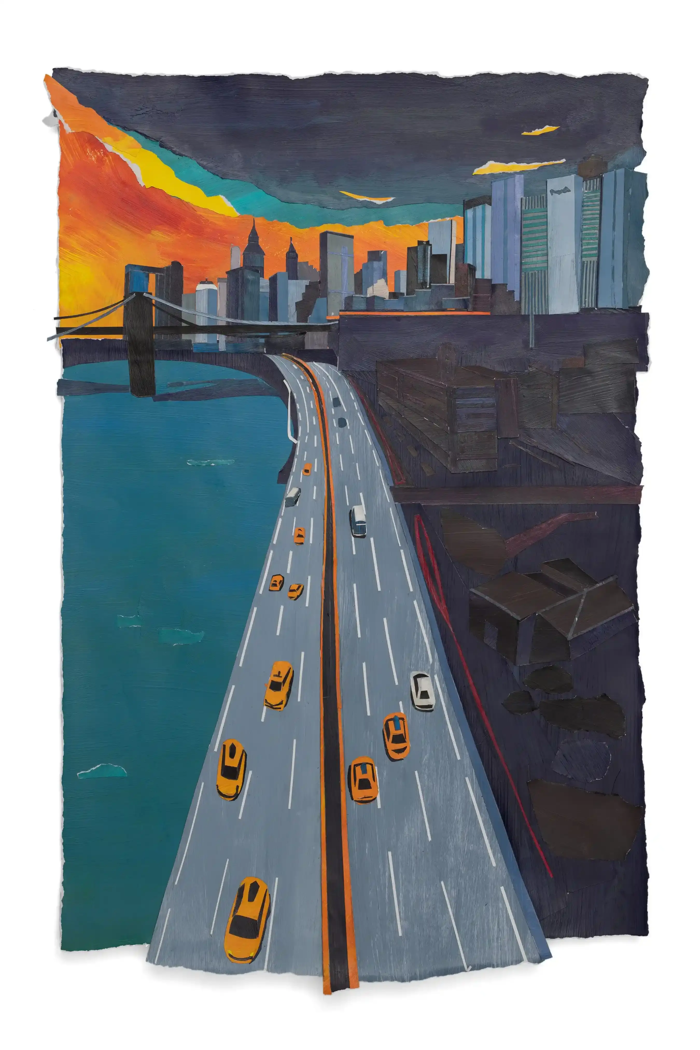 Orange Sky over New York