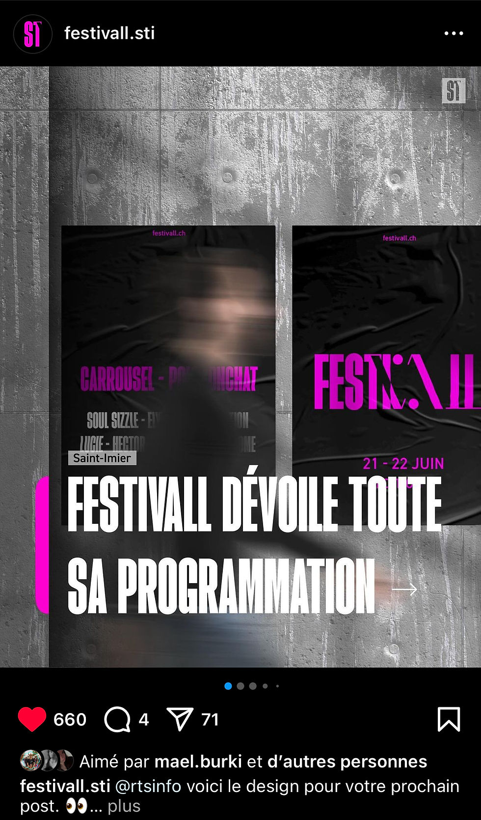 Post instagram Festivall