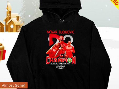 Official Novak Djokovic champion roland garros signature shirt