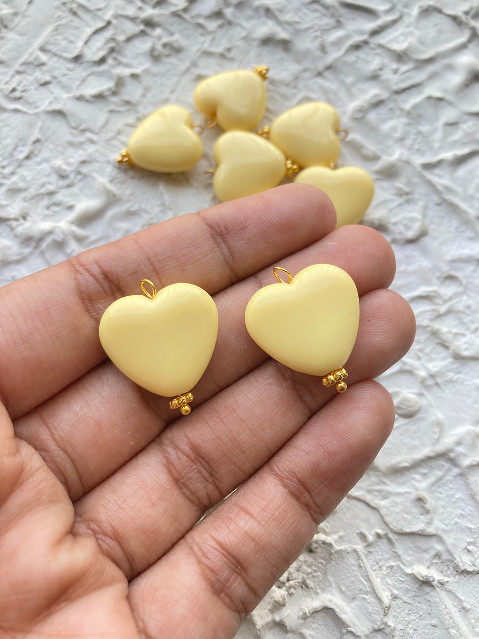 Thumbnail: Acrylic heart bead readymade charm