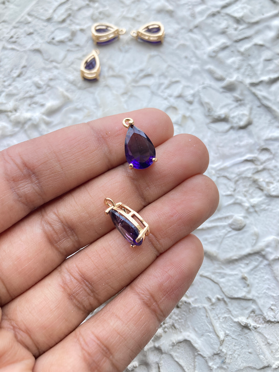 Thumbnail: 15*8*6mm, glass teardrop charm
