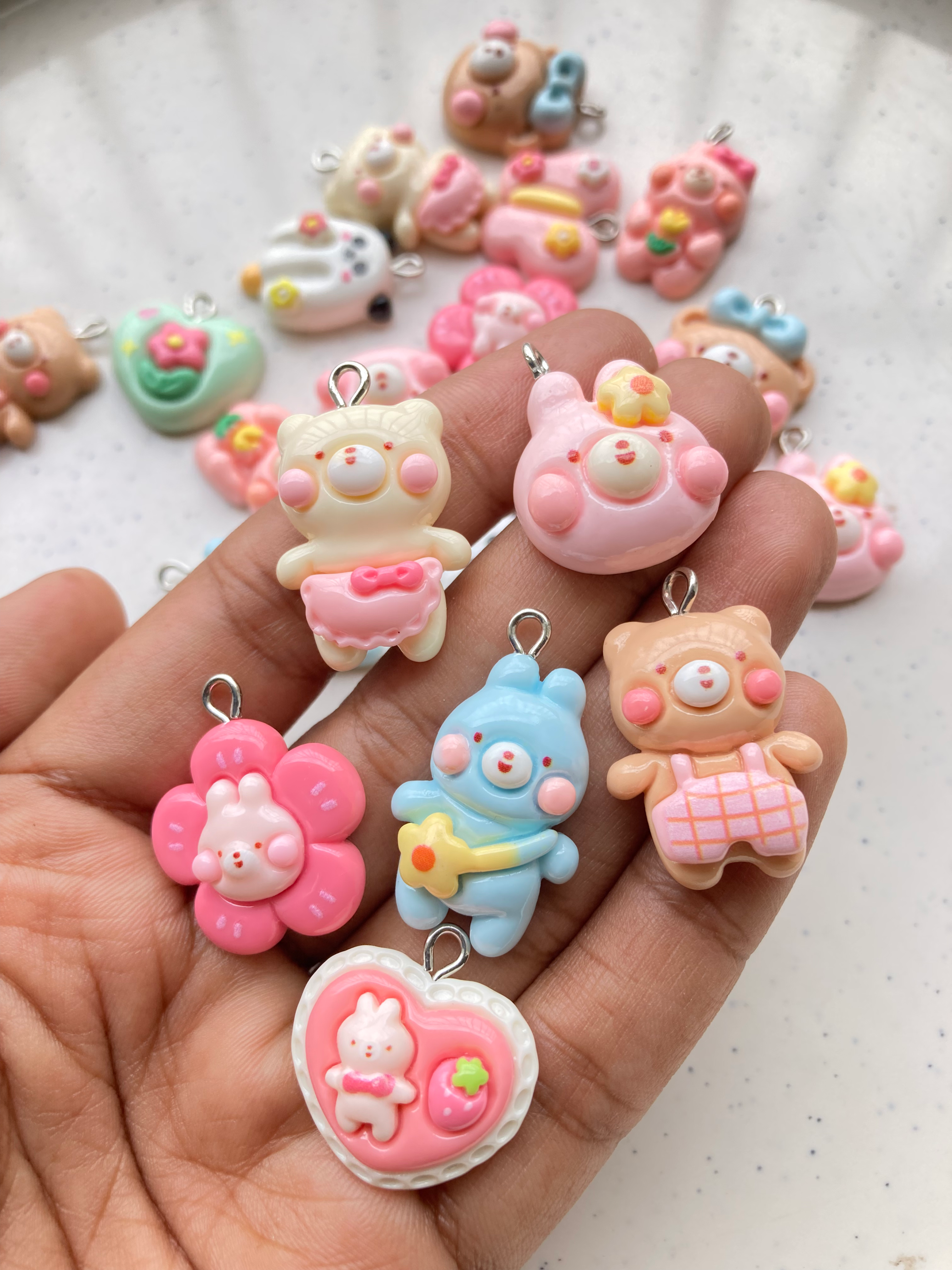Resin different shape and size cute charms