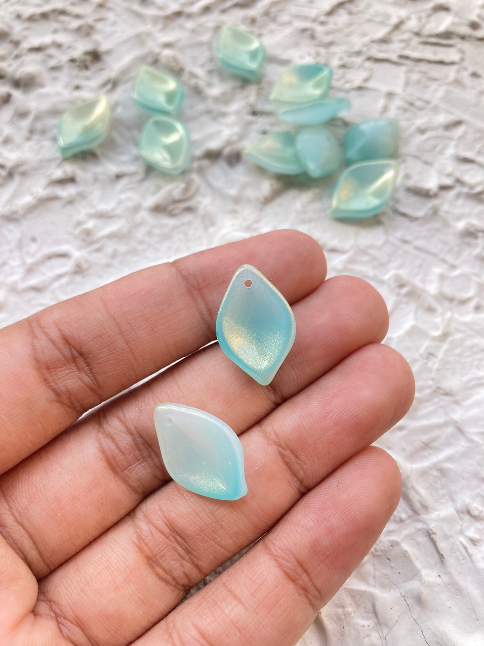 Thumbnail: Dual shade glass petal charm