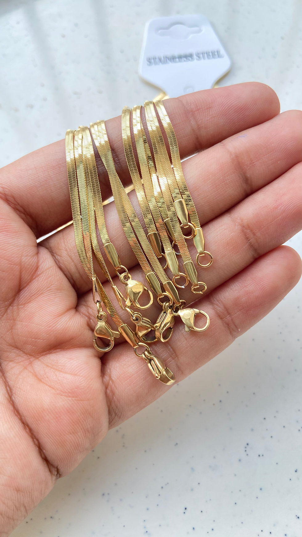 Thumbnail: 2mm 304 thin stainles steel snake chain