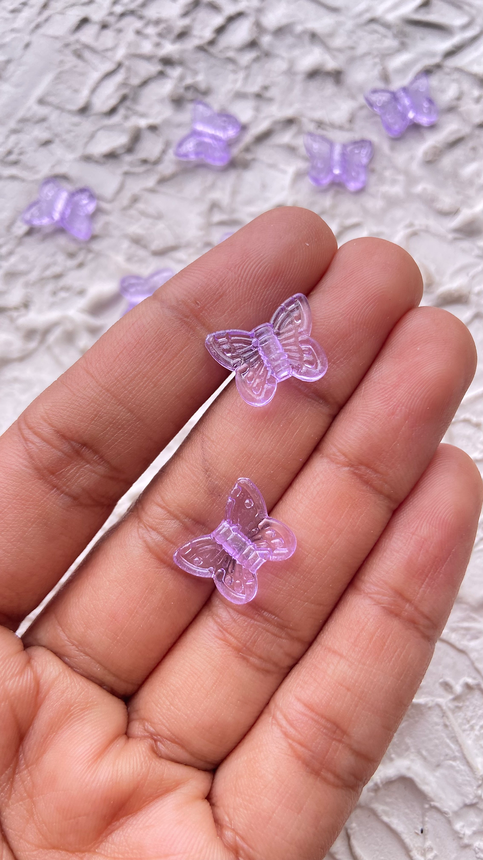 Thumbnail: Tiny colourful acrylic butterfly bead