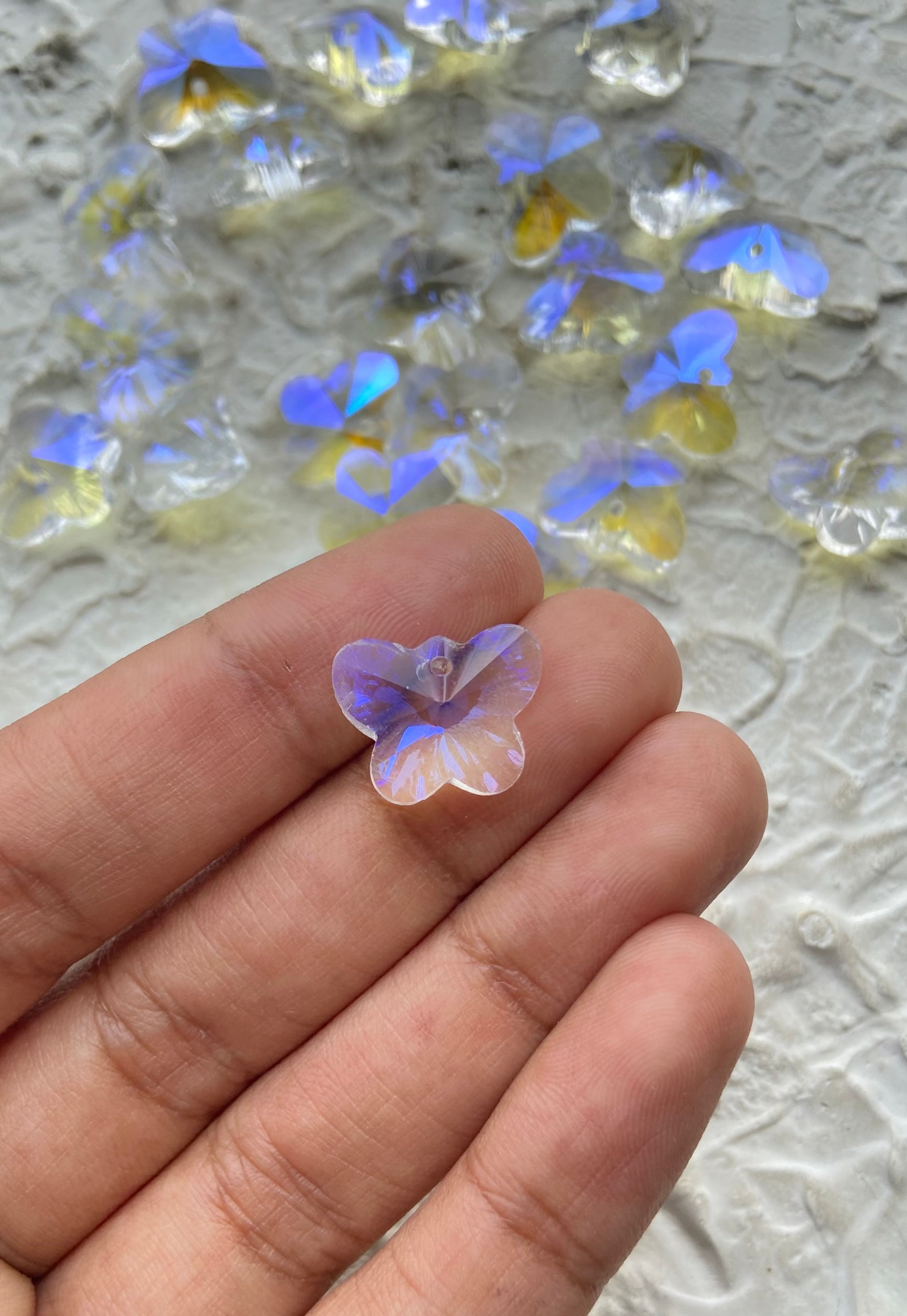 iridescent butterfly charm
