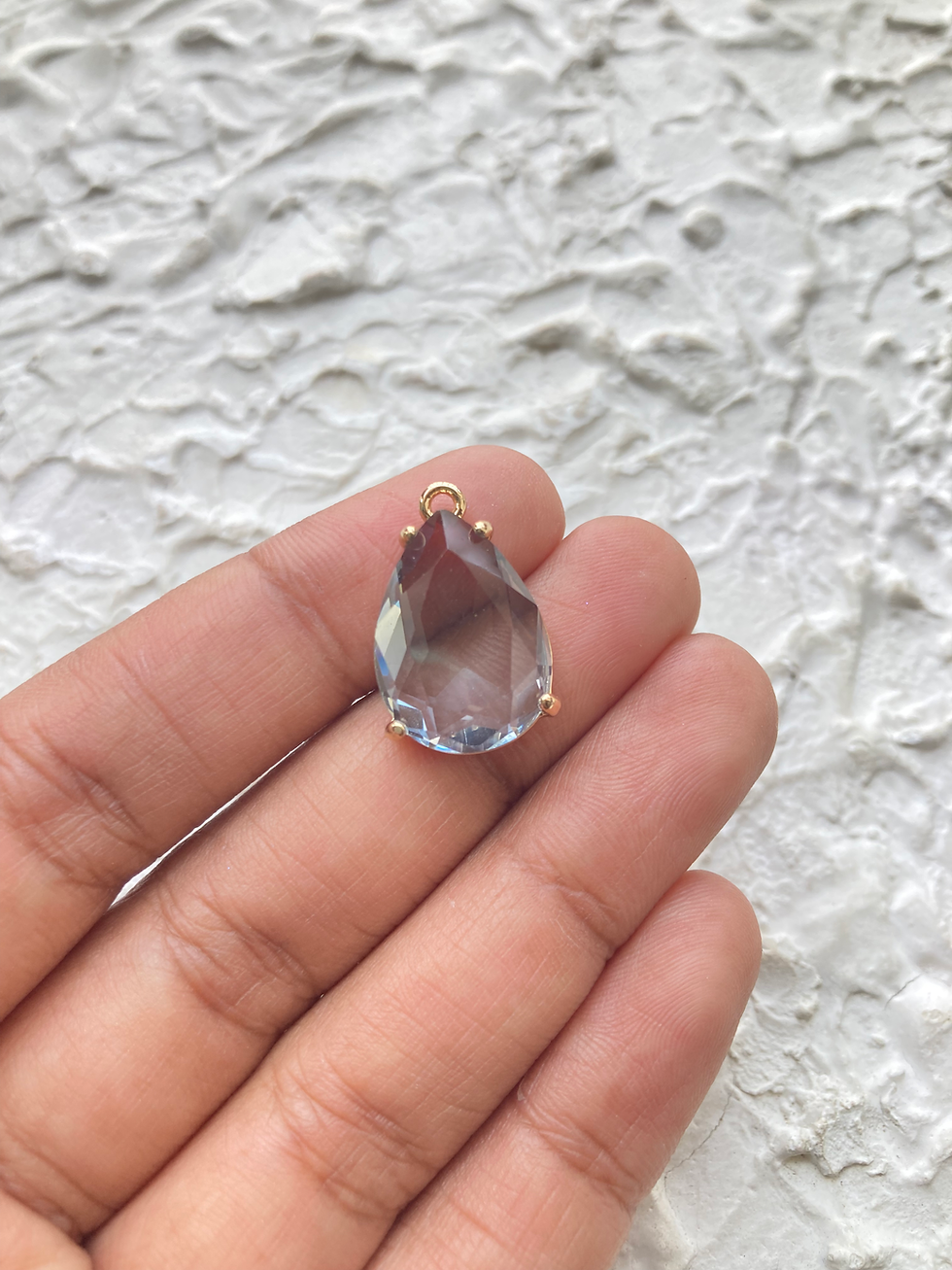 Thumbnail: Gold plated waterdrop zircon colourful charm