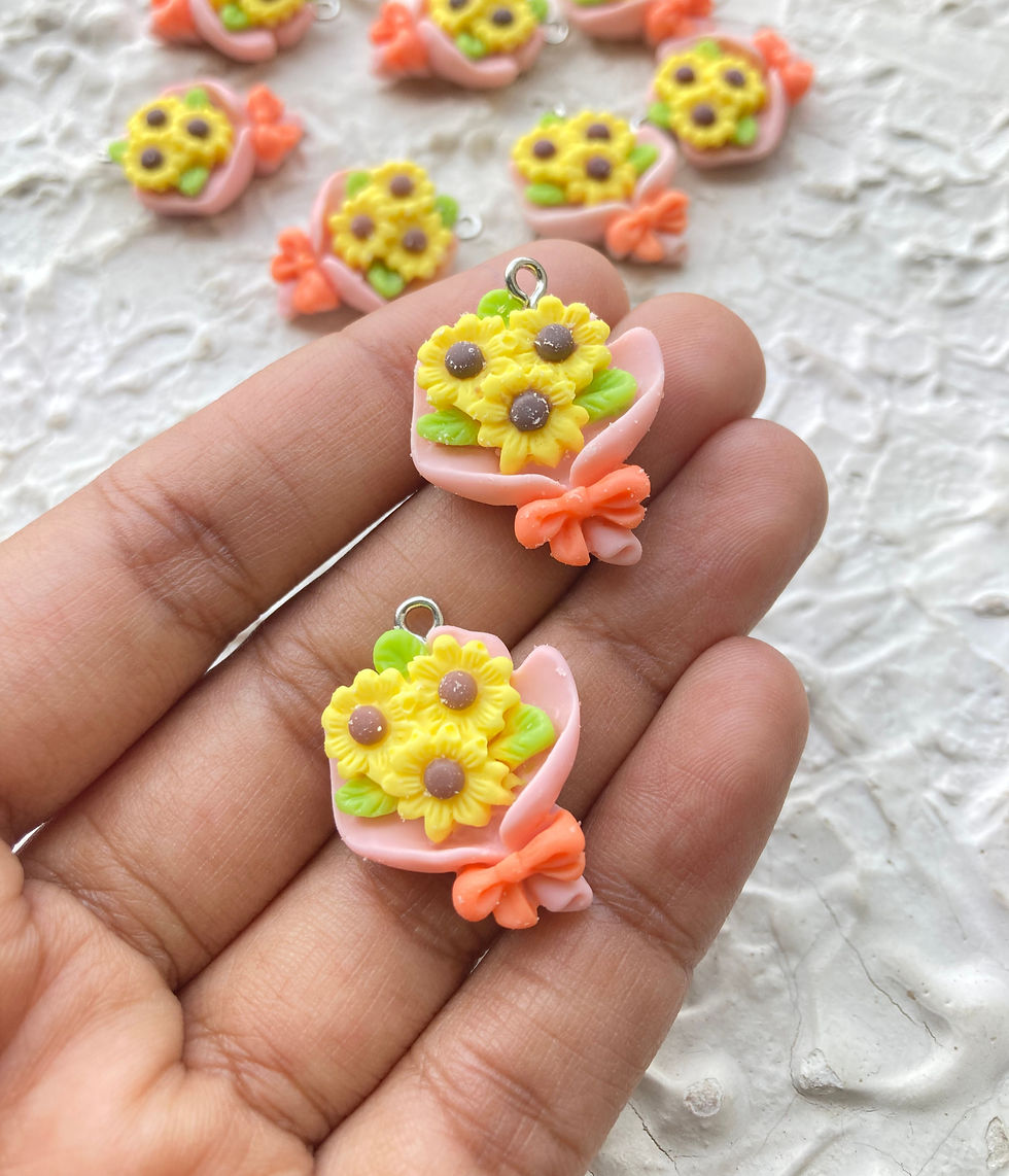 Thumbnail: Resin flower bouquet charm