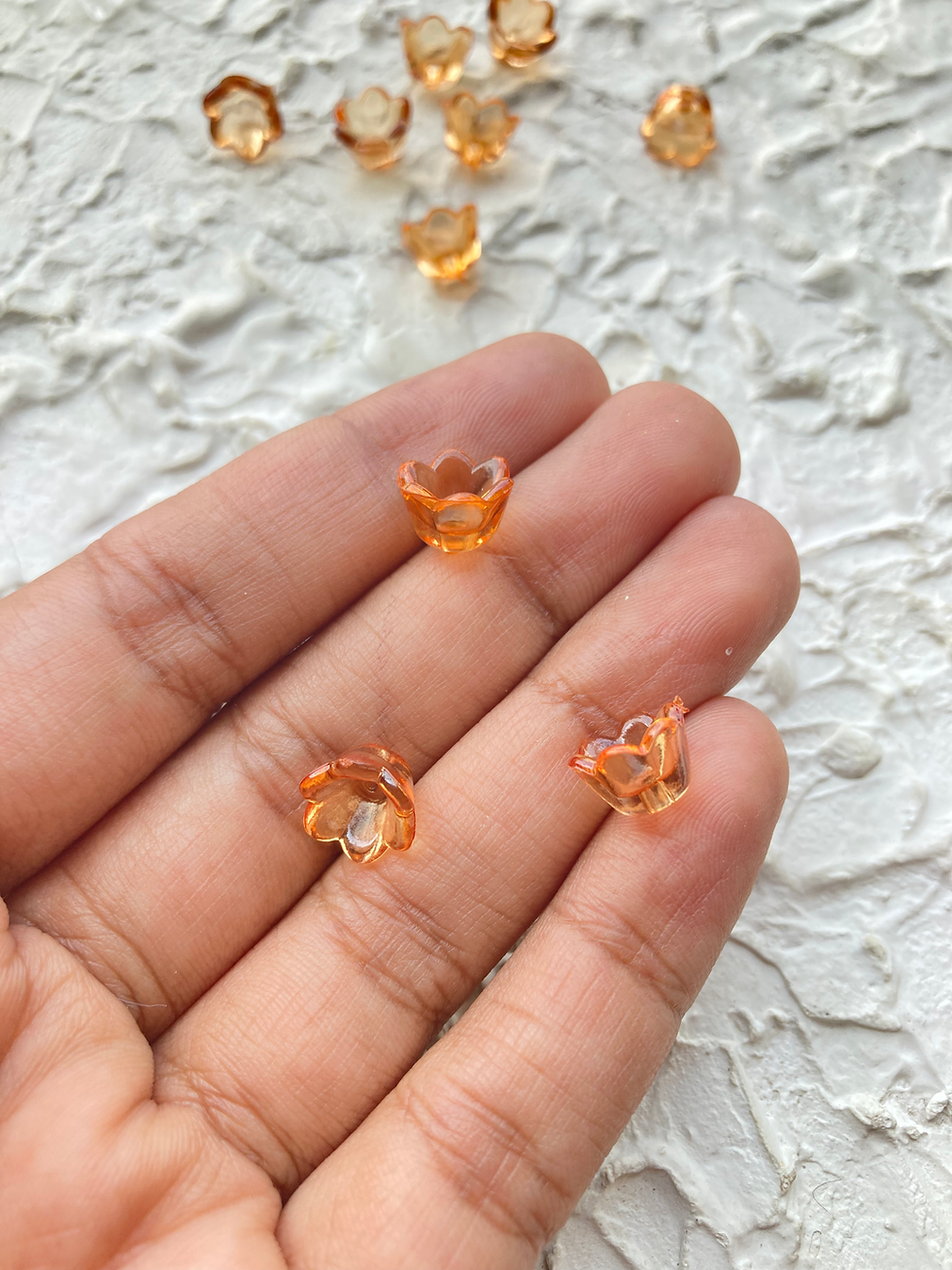 Thumbnail: Multi- colour acrylic tulip flower bead