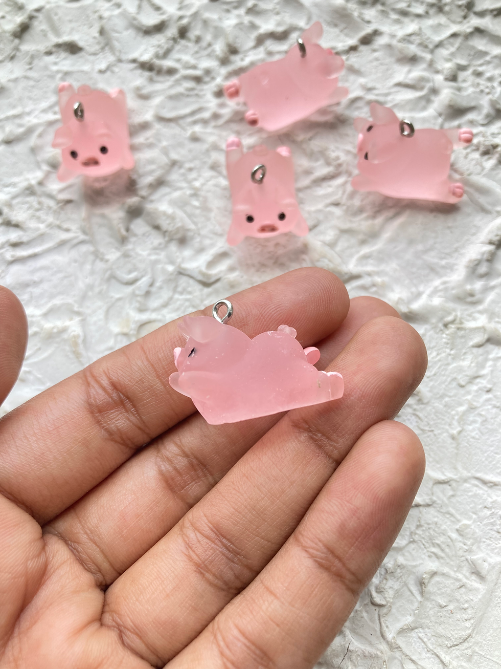 Thumbnail: Translusent 3D piggy resin charm