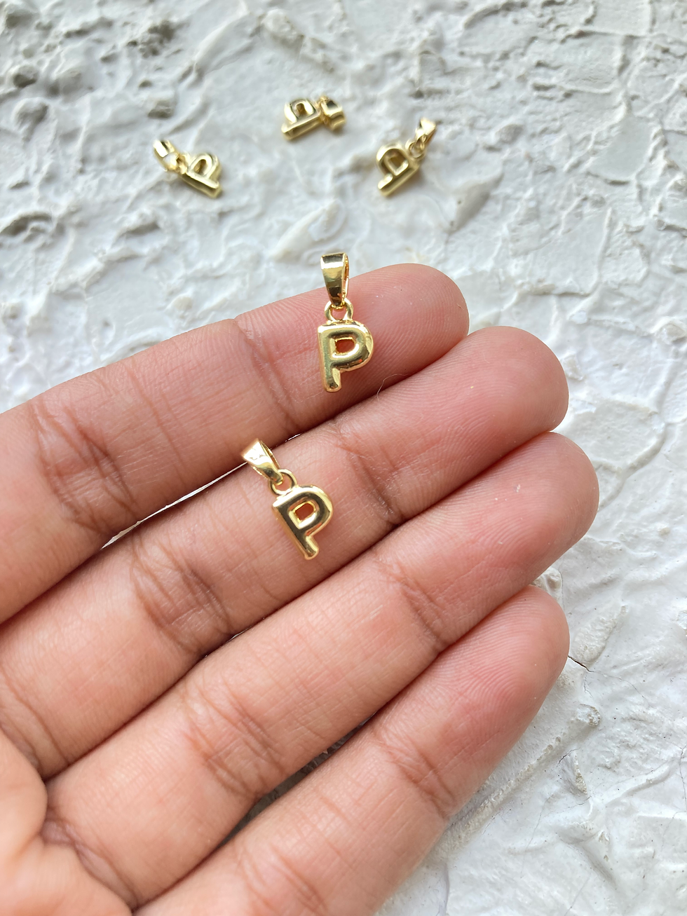 Thumbnail: 18k gold plated balloon alphabet charm