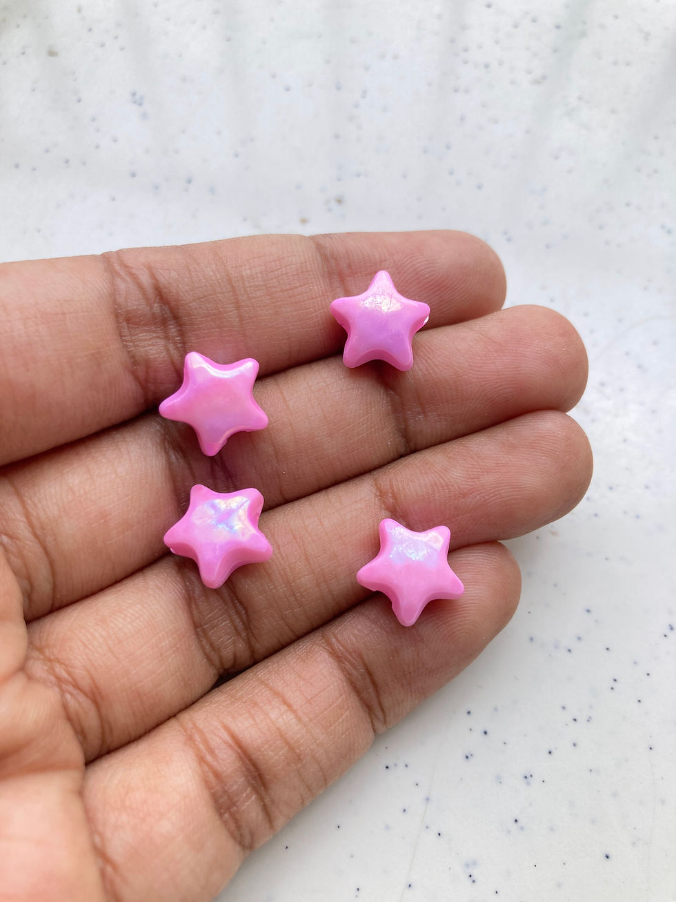 Thumbnail: Opaque acrylic mixed colour faceted star bead