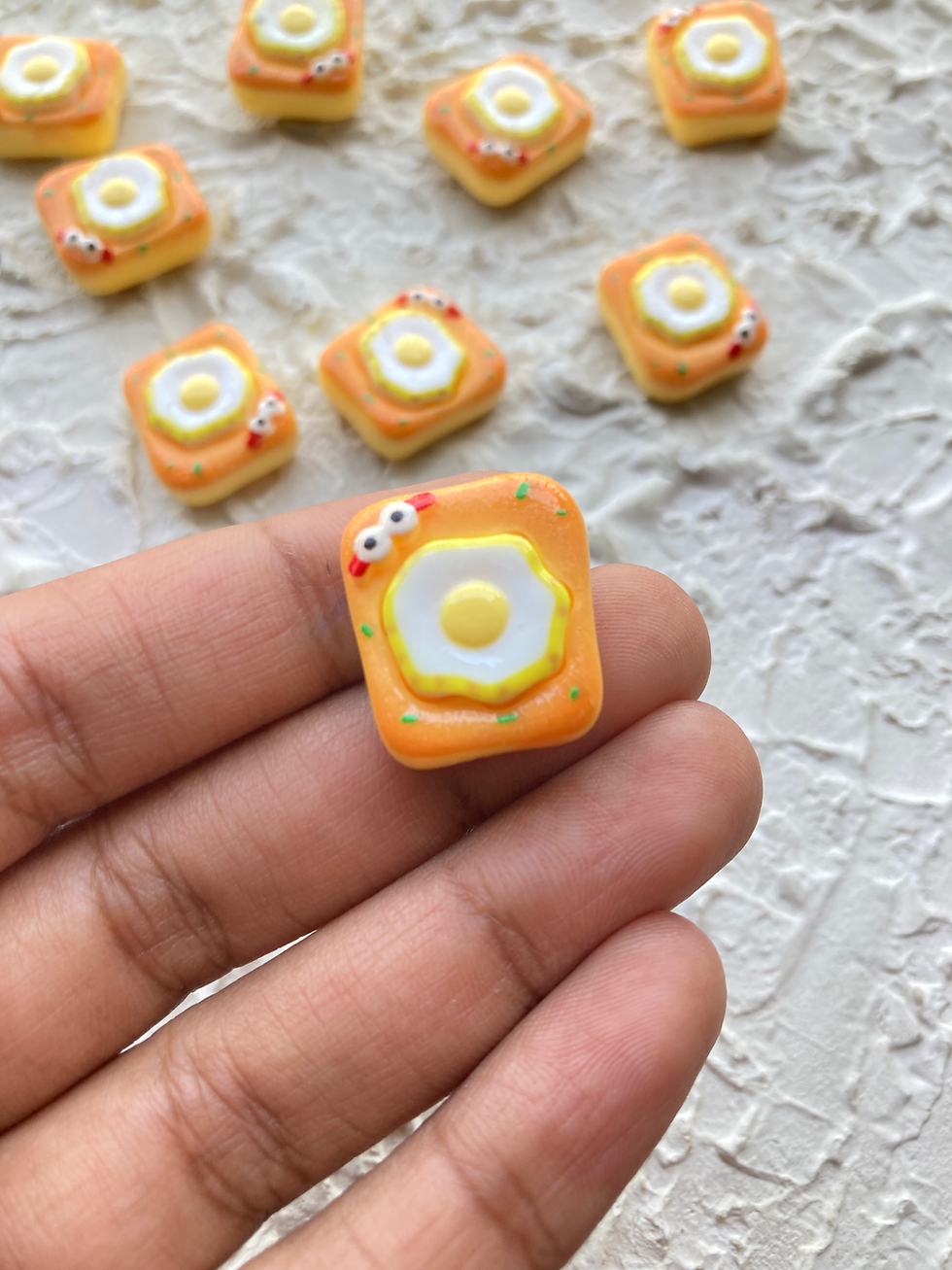Thumbnail: Resin bread cabachon charm (without hook))