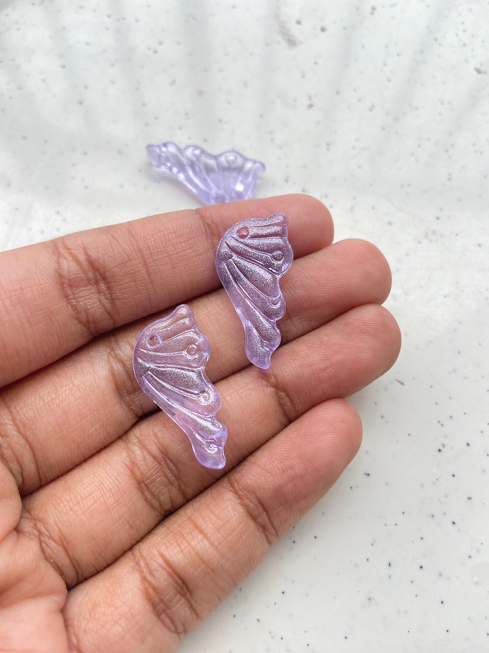 Thumbnail: Iridescent acrylic wing charm