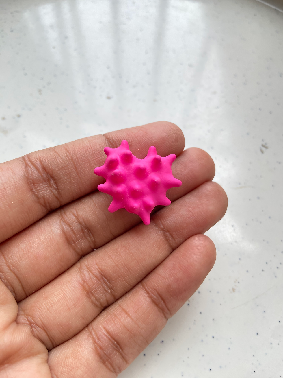 Thumbnail: Spiked heart shape bead, vertically drilled