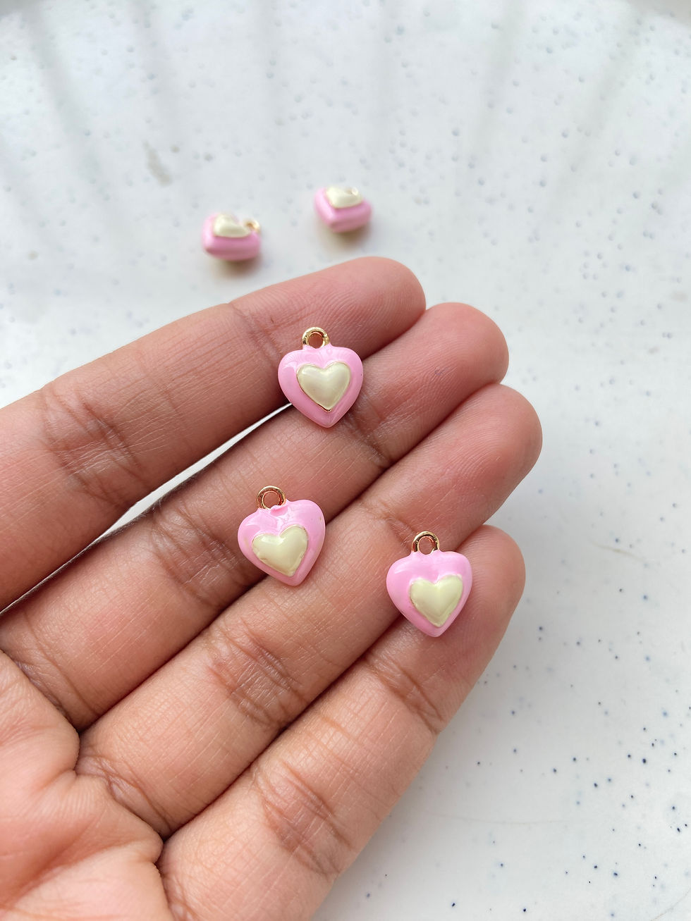 Thumbnail: Concentric heart alloy enamel charm