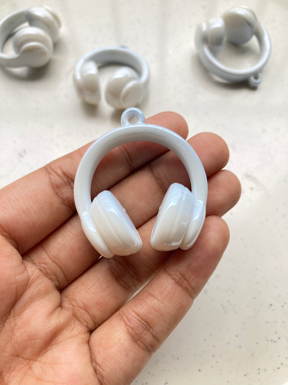 Thumbnail: Opaque acrylic mixed colour headset charm (1pc)