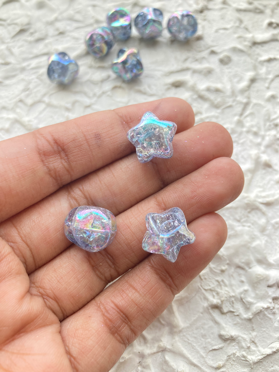 Thumbnail: Crackled acrylic star bead