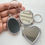 Thumbnail: Heart/circle/oval shape mirror keychain