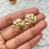 Thumbnail: 18k gold plated textured shell stud